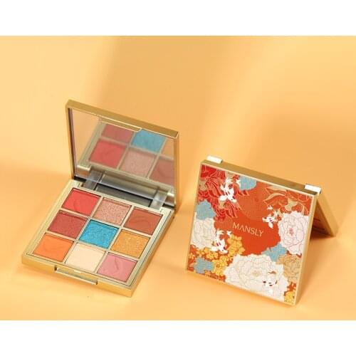 9 Colors Full Matte Eye Shadow Palette Natural Makeup Eye Shadow Velvet Brocade Beautiful Eyes Eyeshadow Palette Pigment TSLM1