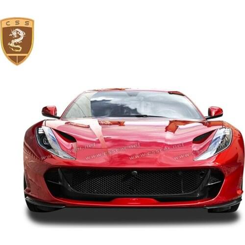 For Ferrari 812 Day Carbon Fiber Diffuser Front Decorative Scratch Resistant Wing Car Splitters Car Front Deflector Spoiler