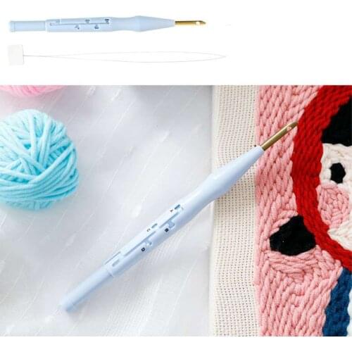 Adjustable Sewing Punch Needle Embroidery Stitching Needles Practical Threader Guide DIY Craft Tool for Weaving Craft Tools