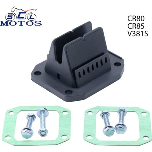 Sclmotos- V381S Motocycle Reed Valve System Intake Pipe Carbon Fiber For Honda CR80 CR85 Reed Valve Dit Pit Bike ATV Racing