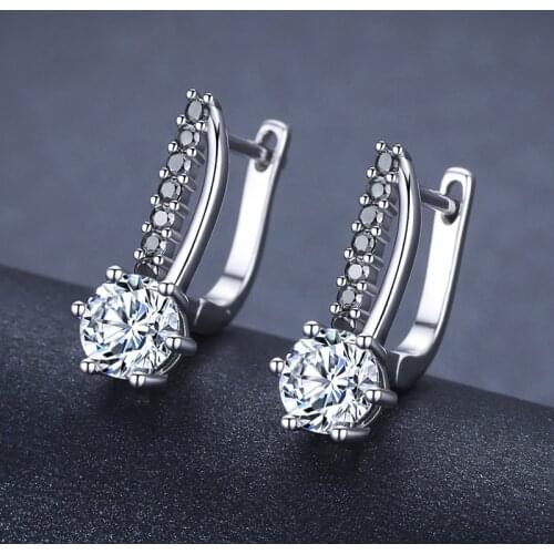 Fashion Zircon Bead Piercing Stud Earrings For Women Elegant Wedding Party Jewelry Accessories Pendientes Brincos eh597