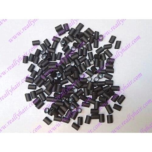 Hair extension heat shrinkable tube with silicon Black glue hot glue hair extension hair extension buckle 500pcs/bag