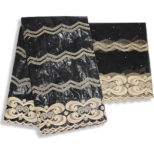 Tissu Africain Broderie 2021 Bazin Riche Fabrics Jacquard Ankara Fabric White Gold Dress Material Fabric For Women 5+2 yards/lot