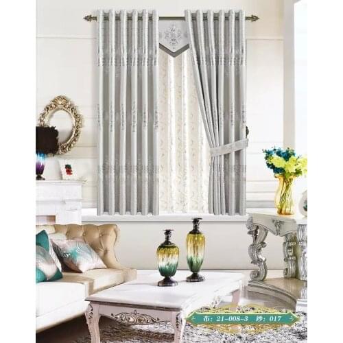 Only Fabric! Most flower grey Wide 210 CM curtains Fabric silver Curtain Hotel living rooms bedroom Curtain Wholesale material