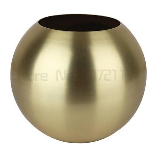 Stainless steel vase metal spherical vase Nordic flower arranging device living room desktop dining table decoration