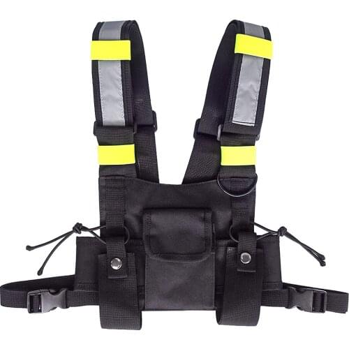 Military Tactical Vest Highly Visible Reflective Radio Harness Chest Rig Outdoor Clothing Hunting Vest