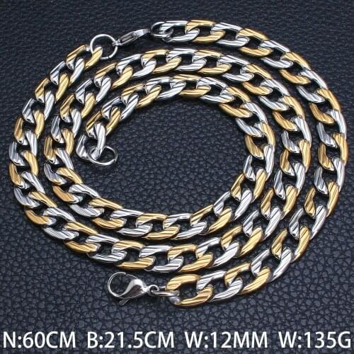 High Quality Fashion Stainless Steel Jewelry Set 60CM Big Chain Long Necklace Bracelet For Man And Women Party Gift SFHKAVCA1