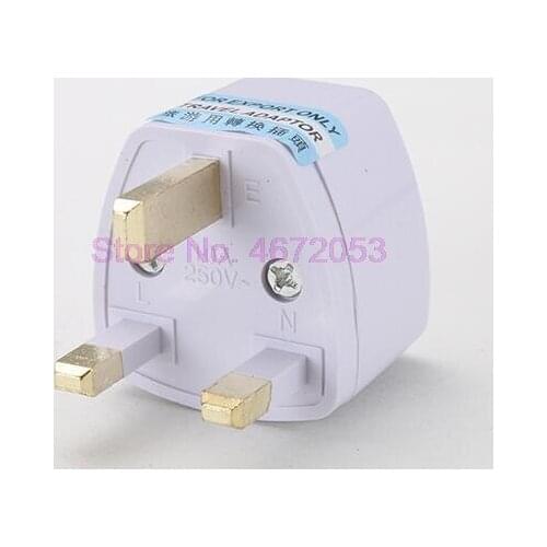 High quality 200 Pcs / Lot Universal EU US AU to UK AC Travel Power Plug Charger Adapter Converter Travel Adaptors UK Free