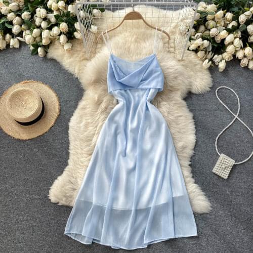 WEIHAOBANG Solid Summer Dresses