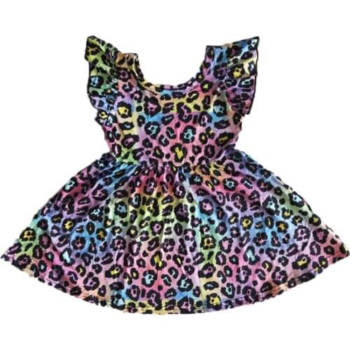 New Baby Girls Clothes Leopard Print Sleeveless Skirt For Hallowmas Toddler Girls Dress