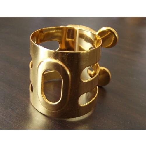 Gold lacquer Alto saxophone Ligature Sax parts