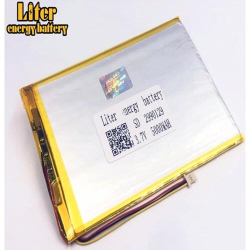 1.0mm - 3P plug 3.7 V 2990129 3090130 5000mah Tablet PC li-po Battery Rechargeable li-polymer battery