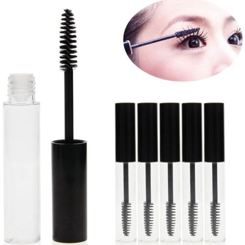 1pcs 4ml/10ml Black Portable Travel Empty Plastic DIY Mascara Tube Eyelash Cream Container Bottle Vials With Brush #240129