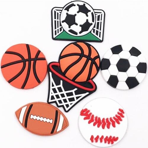 1PCS Sports Football Basketball Baseball Icon Silicone Flat Back Accessories Crafts Gadgets For DIY Phone Case Jewelry Badgets