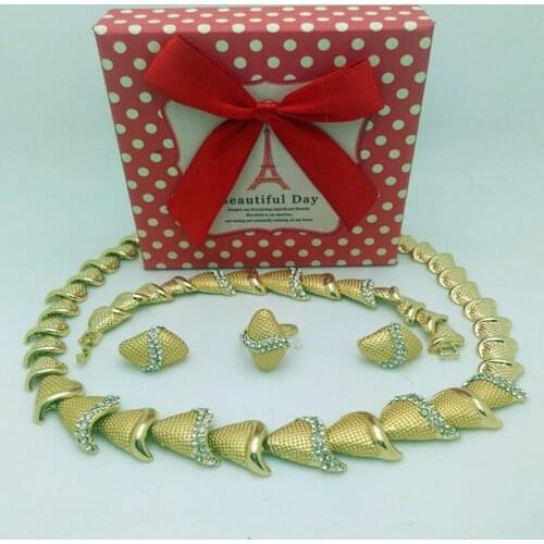 2017 Top quality fashion jewelry sets Wedding party costume big jewelry set women necklace Wedding Jewelry Sets Gift