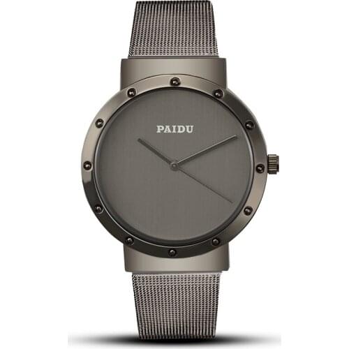 2020 Mens Watch PAIDU Luxury Designer Quartz Watch High Quality Stainless Steel Mesh Watch Man Relogio Masculino Erkek Kol Saati