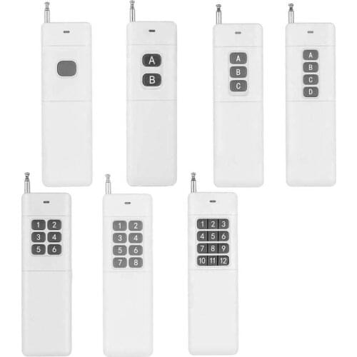 3000m Long Range Distance High Power 1/2/3/4/5/6/8/12CH Portable Remote Control Key Fob 12 CH RF 433 MHz Transmitter