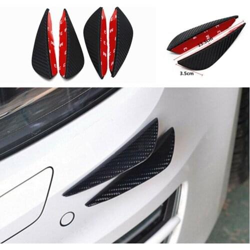 Top racing Fit Front Bumper Lip Splitter Fins Body Spoiler Canards Valence Chin Universal 4pcs/1 set