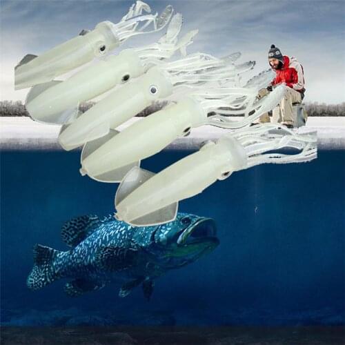 5PCS luminous squid octopus soft bait fishing bait The ultimate simulation bait fishing hook and jump hook fishing tackle, cheap
