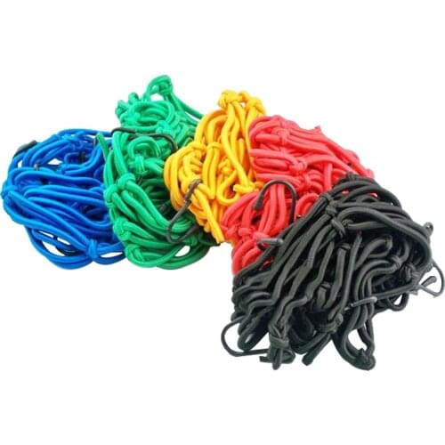 6 Hook Colorful Motorcycle Bicycle Luggage Rack Storage Elastic Net Web Fixed Helmet Sundries 35cm x 35cm