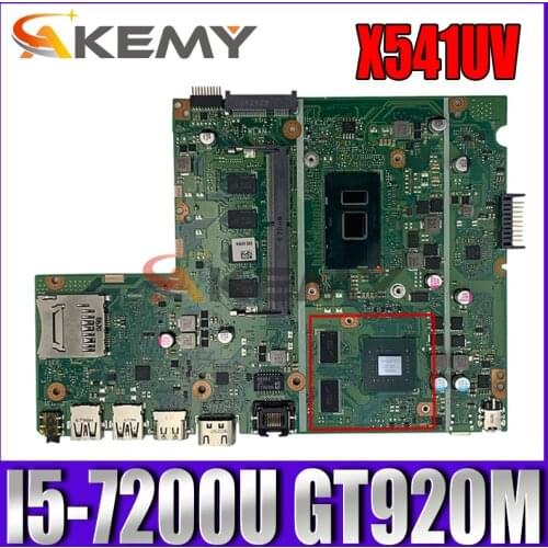 Akemy X541UV Laptop motherboard for ASUS VivoBook A541UV X541U original mainboard 4GB-RAM I5-7200U GT920M (Pin interface))