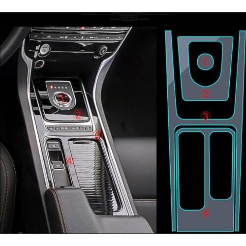 Car-Styling New Car Interior Trim Dashboard Clear Paint Protective Film Stickers for Jaguar XFL