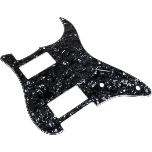 Black 3Ply Guitar Pickguard for Fender Stratocaster Strat HH 2 Humbucker Pearl
