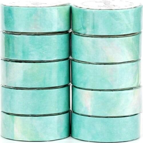 NEW 10pcs/Lot Decorative Cute Mint Green Galaxy Washi Tapes Japanese Bullet Journal Adhesive Masking Tape Stationery