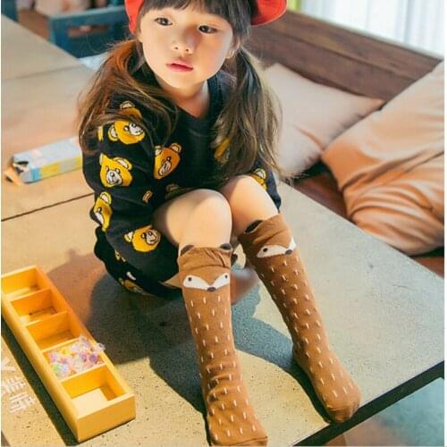 Kids Baby Girls Knee Socks 2018 New Childrens Socks Cute Long Cotton Kids boy school sock Stripes Sports Children Leg Warm