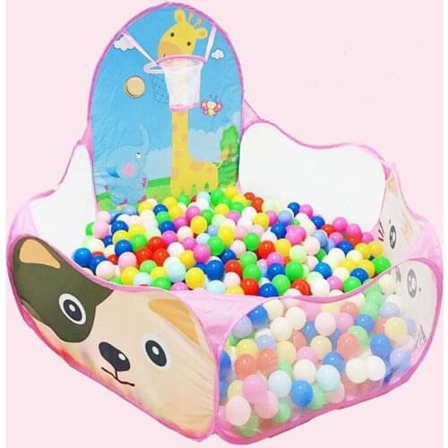 Dry Ball Pool Playpen for Baby Toys Tent Children Cartoon Animal Print Foldable Sports Hoop As Kids Gifts Outdoor Game Ball Pit