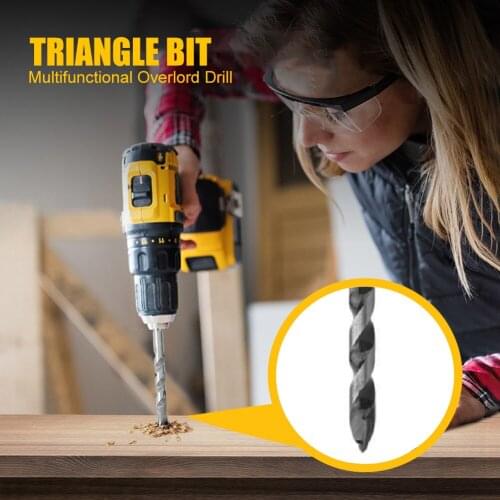 Electric Hand Drill Triangle Drill Bits Alloy Tricorn Bit Masonry Metal Glass Drilling Hole Wood Drilling Core Drill Bit