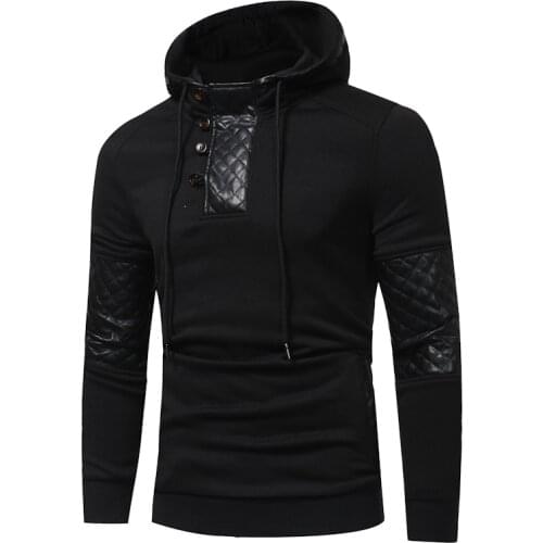 HOT 2019 Outdoor Autumn Winter Mens spell fur cap male long-sleeve hip hop jogging fleece youth mens clothing coat clothes