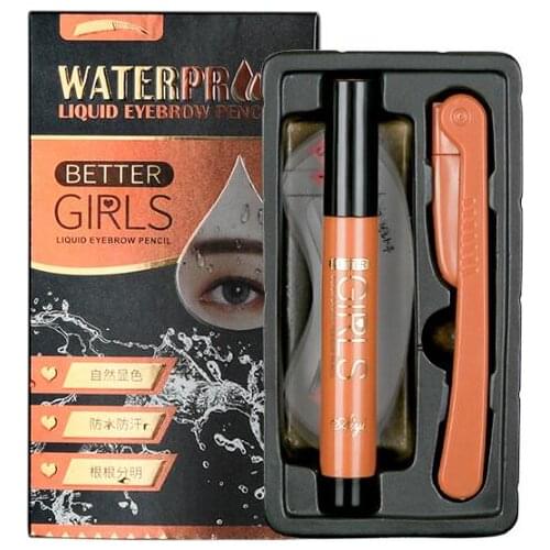Makeup Four-headed eyebrow pencil lasting waterproof sweat and not blooming water-based with eyebrow cutter