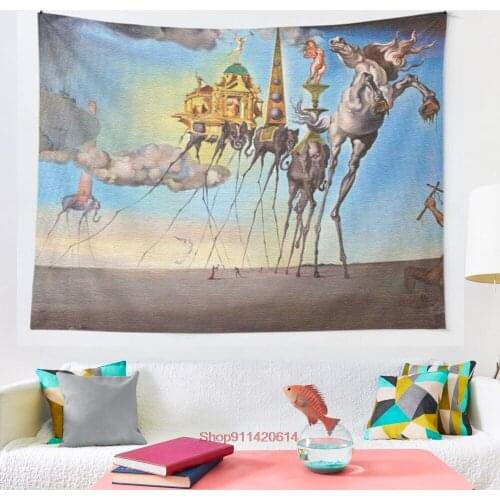 The temptation of st Anthony tapestry Wall Hanging Beach Towel Throw Blanket Picnic Yoga Mat Tapestries Home Decoration