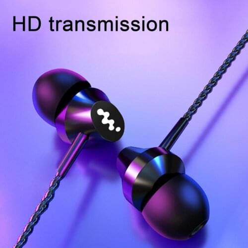 2021 Newest UNiversal M8 Wired Control Earphone Heavy Bass 1.2m 3.5mm In-ear Earbud with Mic for Mobile Phone