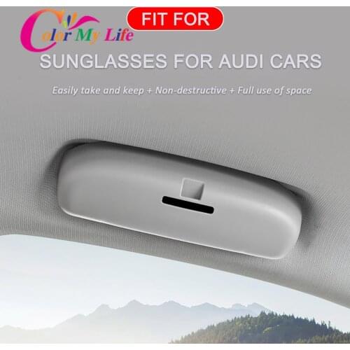 New Car Sunglasses Glasses Holder Case for Audi A3 A4 B6 B8 A6 C6 B5 B7 A5 Q5 Q7 TT 8P 100 8L C7 8V A1 S3 Q3 A8 B9 A7 2012-2021