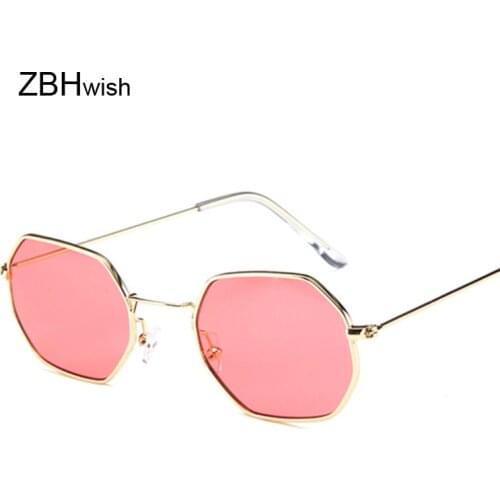 New Fashion Hexagon Sunglasses Women Men Brand Designer Tinted Sun Glasses For Lady Sunglass Female Mirror Oculos De Sol