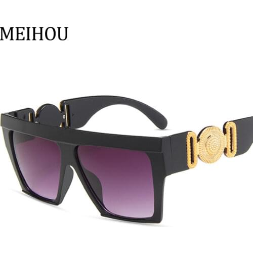New Fashion Oversized Sunglasses Women Vintage Square Gradient Shades One Piece Lens Big Sun Glasses For Female Eyewear Oculos