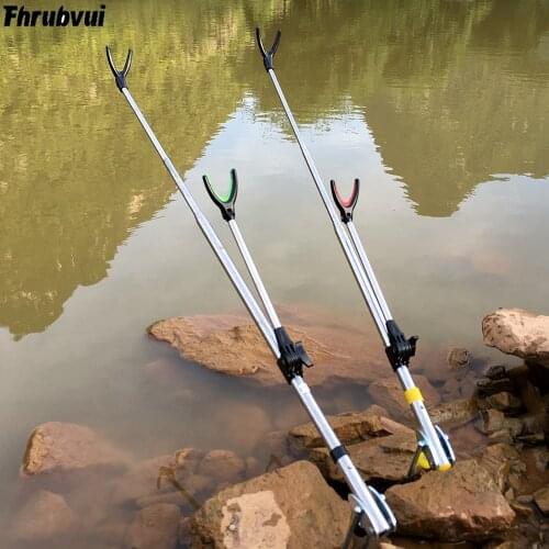 Fish Rod Stand Bracket Angle Adjustable Fishing Rods Holder 1.5M 1.7M 2.1M 2.4MTelescoping Fishing Tool Hand Rod Holder