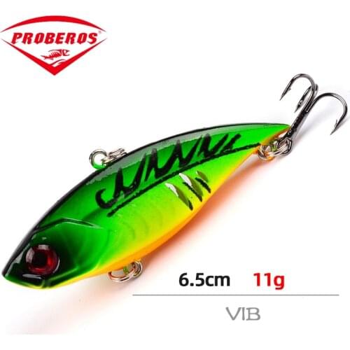 PRO BEROS 1pcs Fishing Lures 6.5cm/11g VIB bait Artificial Make 5 Colors Available Bass Crankbait Wobblers Fishing Tackle Pesca