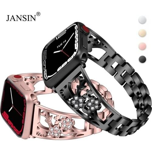 Diamond Bracelet Strap For Apple Watch 3 42mm 38mm Women watch band for apple watch 44mm 40mm iwatch SE 6 5 4 Wristband Strap