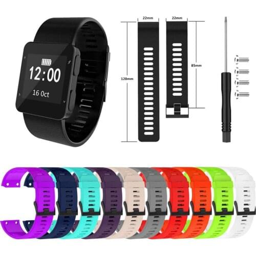 22mm TPE Sport Strap Watchband for Garmin Forerunner 35 30 Smart Watch Replacement Watch Bracelet with Free Tools