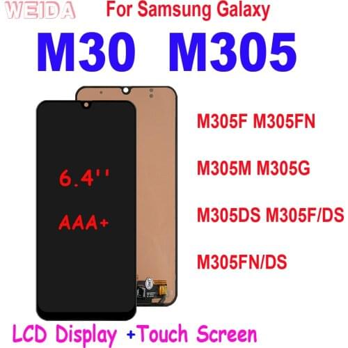 For Samsung Galaxy M30 LCD 2019 M305 M305F M305FN M305DS M305M M305F/DS M305FN/DS LCD Display Touch Screen Digitizer Assembly