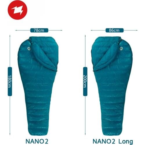 AEGISMAX NANO2 Outdoor Camping Ultralight Tent White Goose Down Mummy Spring Autumn Winter Hiking Splicable Sleeping Bag