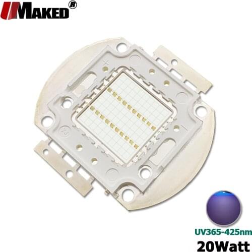 Ultraviolet UVC UVB LED Chips 20W 30-34V 600mA Purple Light UVA 365-370-380-395-400-410-425nm SMD COB Doide Lamp LED Light Beads