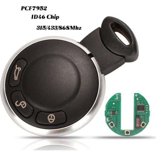 Jingyuqin 3 Buttons Smart Car Remote Key For BMW MiNi Cooper 315/315LP/433/868Mhz Auto Smart Card Keyless ID46 Chip PCF7952