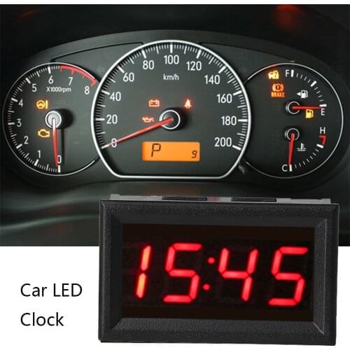 Universal Car Clock Automotive Electronic Clock Car LED Time Display Digital Clock DIY Modified Motorcycle Dashboard Clock