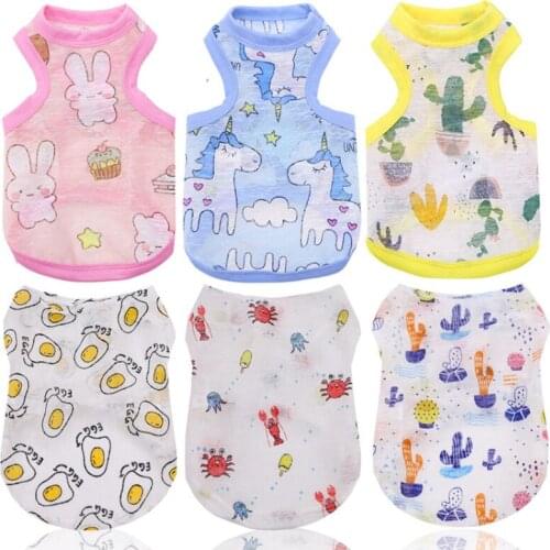 Breathable Pet Dog Spring and Summer Vest Dog Clothes Coat Costumers for Small Medium Dogs