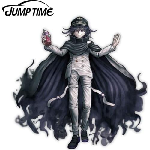 Jump Time 13 x 9.6cm For Danganronpa V3 Kokichi Ouma Anime Creative Car Stickers Vinyl Material Decal Windshield Scratch-Proof