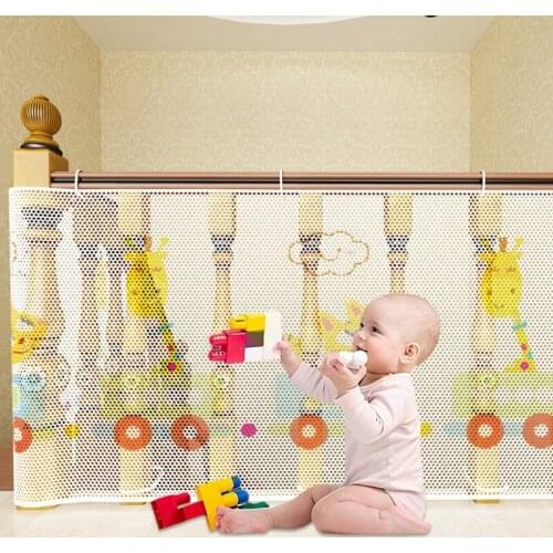 Q1FE Banister Guard Colorful Mesh Baby Safety Stairs Thicken Rail Net Child Proofing Balcony Staiway Railing Protective Net 10ft